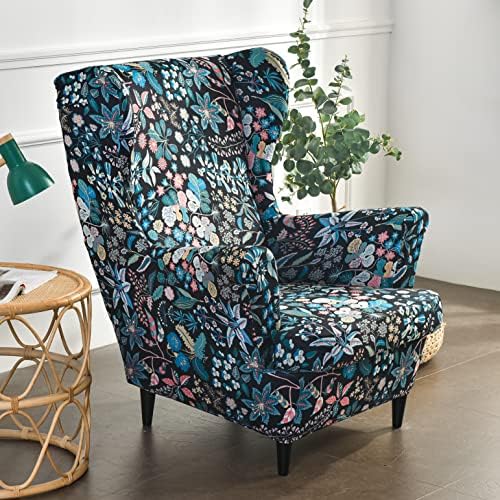 Eco-Ancheng 2 Piece Wingback Chair Slipcover 1