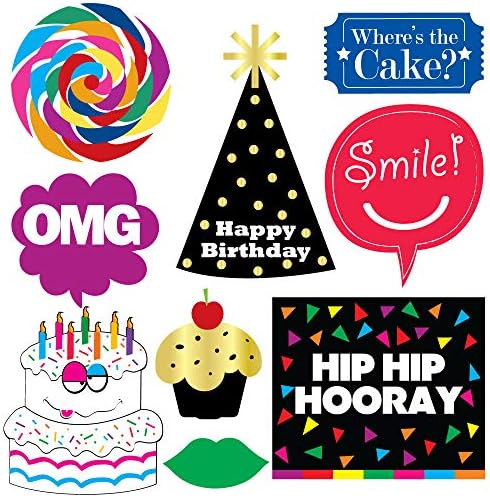 Funny Birthday Photo Booth Props 47 Piece Set