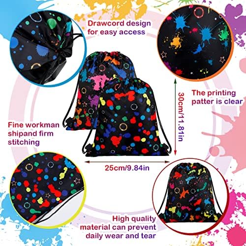 Marsui 24 Pcs Glowing Drawstring Bags for Party Favors