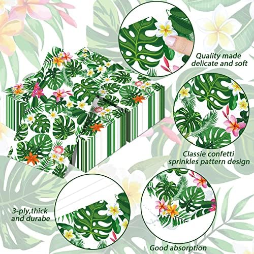 Hawaiian Luau Party Napkins 100 Pack Tiki Themed