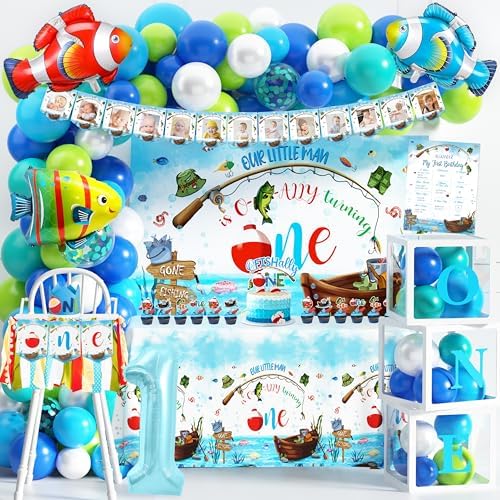 Fayoo One First Birthday Fishing Party Decorations