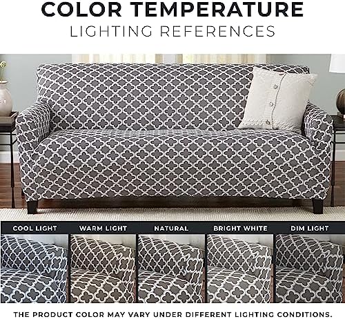 Great Bay Home Charcoal Armchair Slipcover