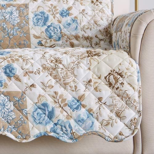 Great Bay Home Reversible Floral Patchwork Sofa Protector