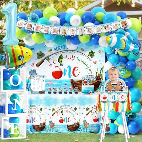 Fayoo One First Birthday Fishing Party Decorations
