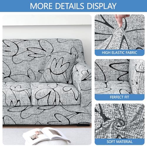 Keyroal Stretch Printed Armchair Cover Set